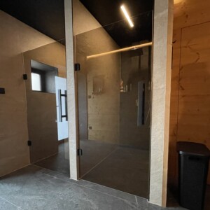 Sklenené sprchové dvere z bronzového kaleného bezpečnostného skla 8 mm